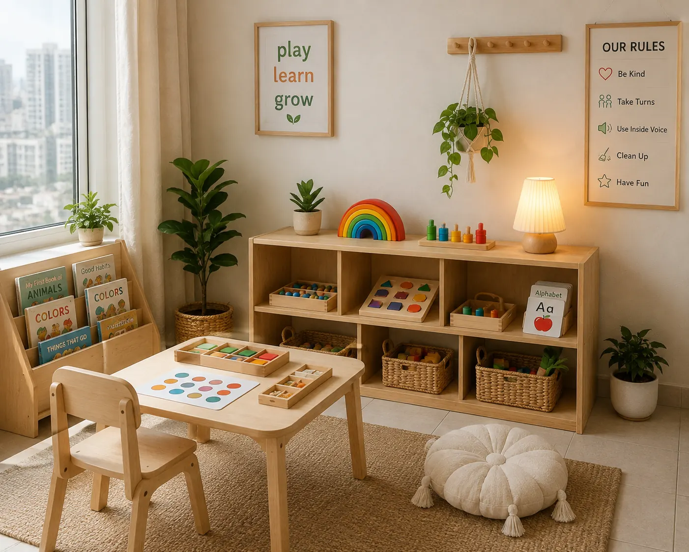Set up a Montessori corner at home