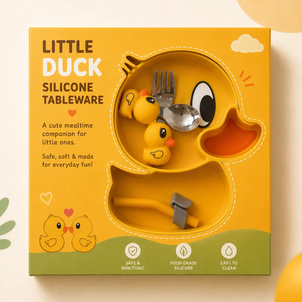 Little Quackers Silicone Mealtime Set