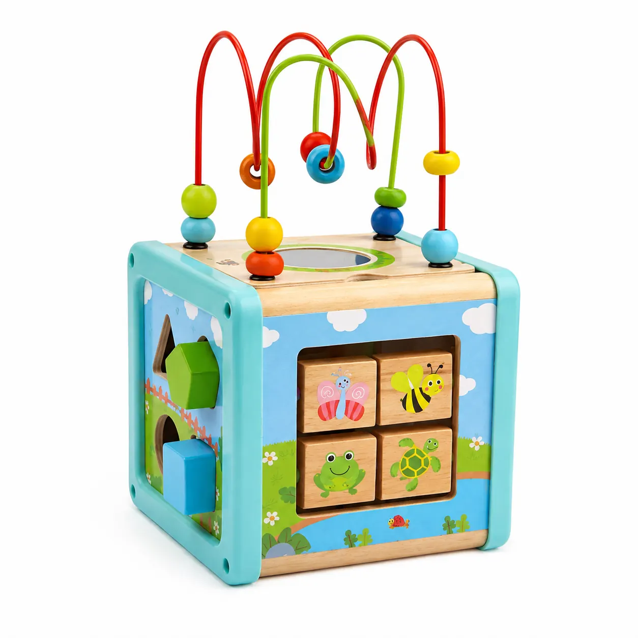 5-in-1 Wooden Activity Cube